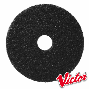 6" Black Scrubbing Floor Pads - Box of 5 - VE6BLACK